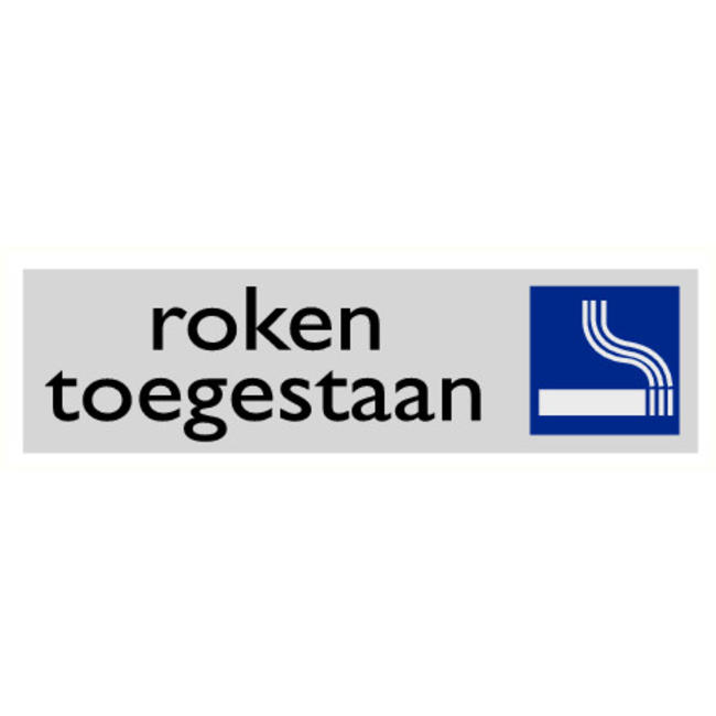 Pikt-o-Norm Pictogram tekst roken toegestaan