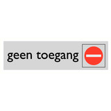 Pictogram tekst geen toegang