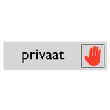 Pictogram tekst privaat