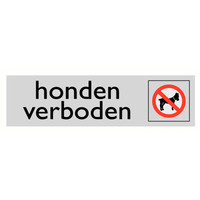 Pikt-o-Norm Pictogram tekst honden verboden