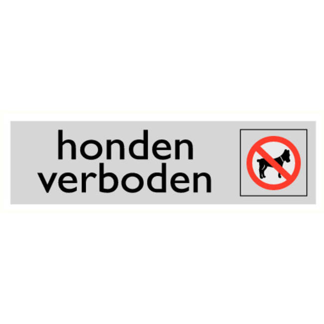 Pikt-o-Norm Pictogram tekst honden verboden