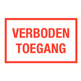 Pictogram tekst verboden toegang