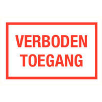 Pikt-o-Norm Pictogram tekst verboden toegang