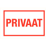 Pictogram tekst privaat