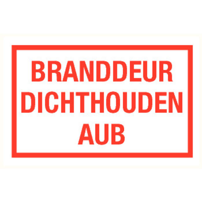 Pikt-o-Norm Pictogram tekst branddeur dichthouden