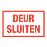 Pictogram tekst deur sluiten