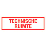 Pictogram tekst technische ruimte