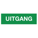 Pictogram uitgang (tekst) PVC