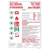 Pictogram richtlijnen bij brand 4 talen