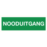 Veiligheidspictogram nooduitgang (tekst) PVC