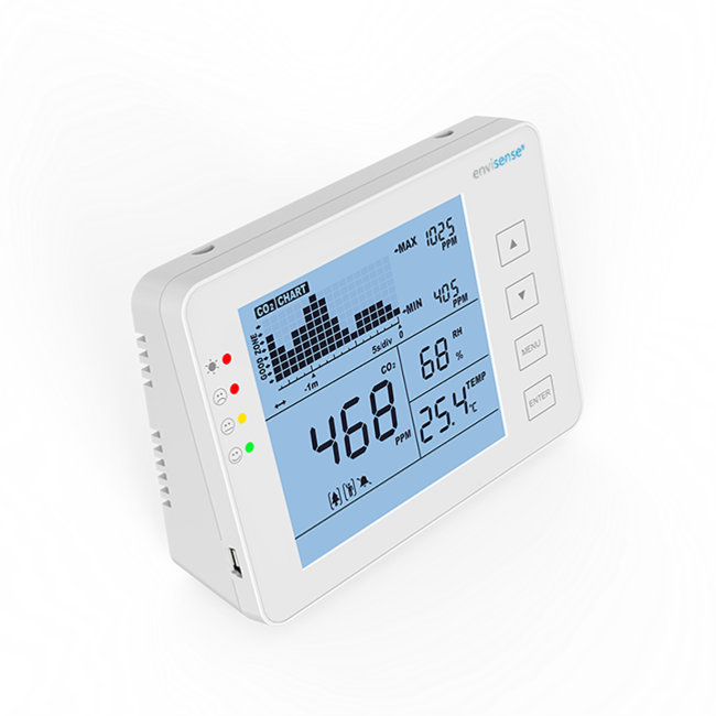 Econox EnviSense CO2-meter met temperatuur- en vochtigheidssensor