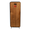 Designfeu Design brandblusserkast Harmony zwart-bruin met deur teak hout
