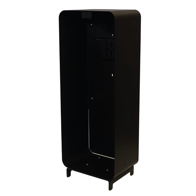 Designfeu Design brandblusserkast Harmony zwart-bruin met deur teak hout
