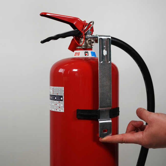 Brandbeveiligingshop Muurbeugel metaal brandblusser 6kg/l permanente druk