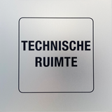 Pictogram tekst technische ruimte