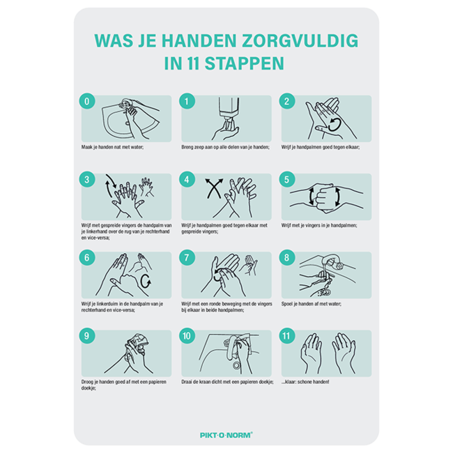 Brandbeveiligingshop Instructies handhygiëne A4