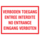 Pictogram tekst verboden toegang 4-talig PVC 40cm x 30cm