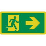 Pictogram nooduitgang rechts