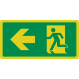 Pictogram nooduitgang links