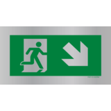 Pictogram nooduitgang beneden rechts