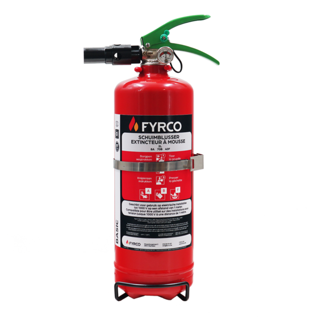 Schuim-vetbrandblusser fluorvrij 2l Basic vorstvrij