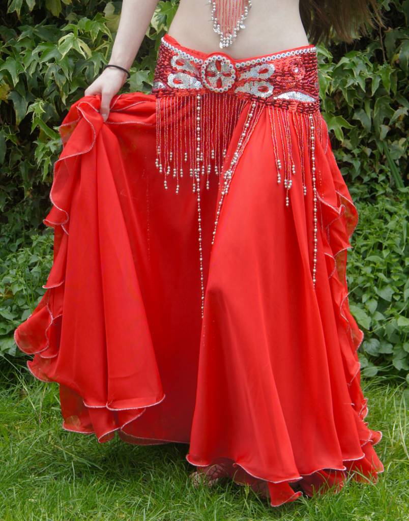 Belly dance skirt in red