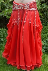 Belly dance skirt in red