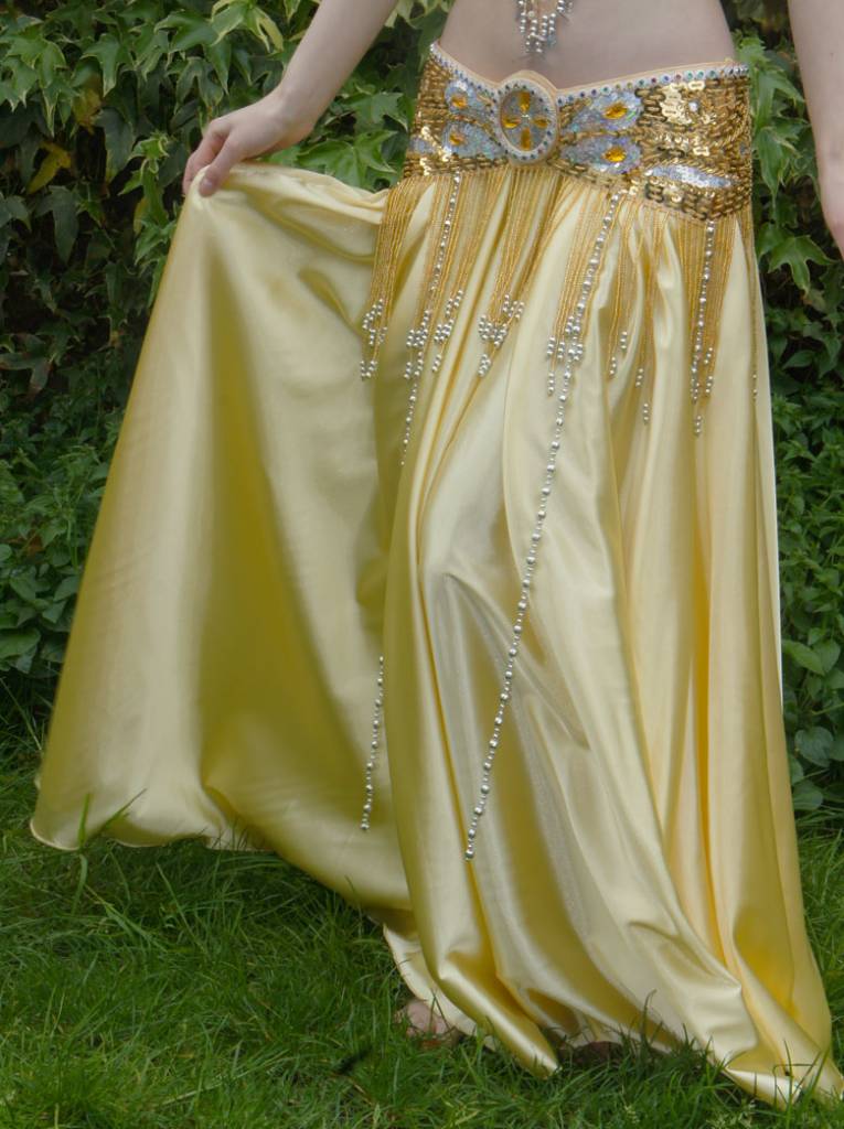 Light gold satin skirt