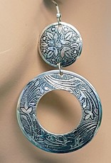 Ohrringe im orientalischen Design in Altsilber