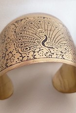 Armreif pfau in gold / kupfer farbe