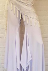 White  bell bottom belly dance pants