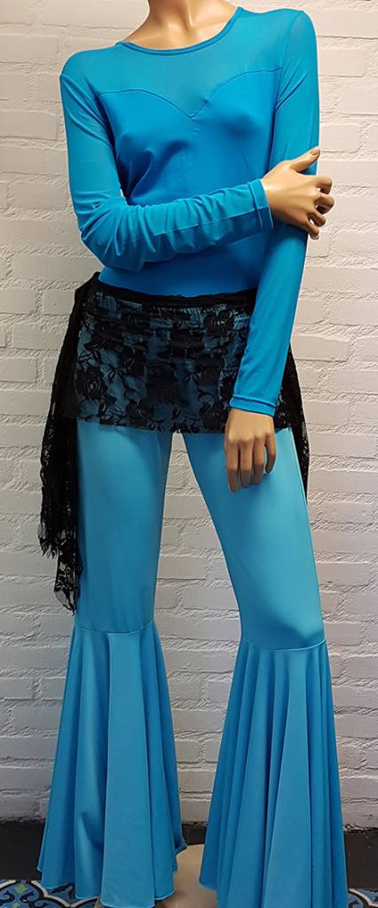 Bell bottom pants turquoise