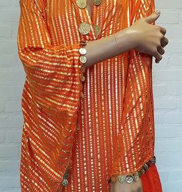 Saidi-Kleid in orange/gold XL