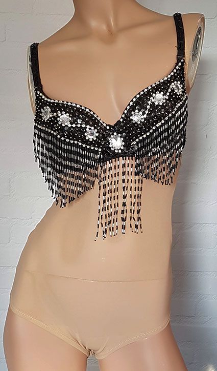 Belly dance body in beige