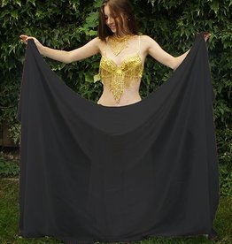 Black belly dance veil