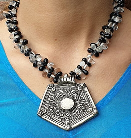 Tribal necklace with amulet