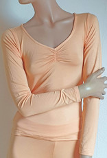 Yoga shirt long sleeve peach