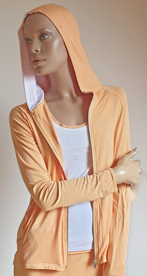 Yoga Hoodie-Jacke Kalyani peach