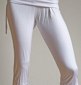 Yoga pants white with straight leg Fabric; bamboo fiber - Bellydance  webshop Majorelle