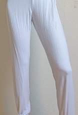 Yoga pants white with elastic band