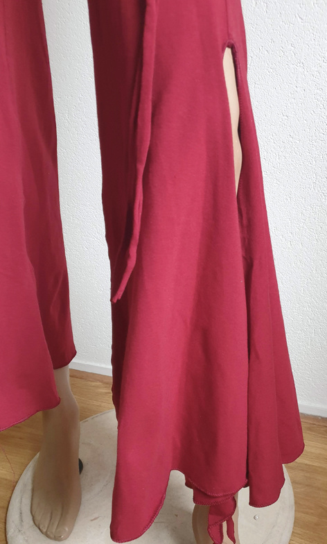 Tribal pants in bordeaux red