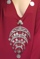 Saidi dress in bordeaux or fuchsia