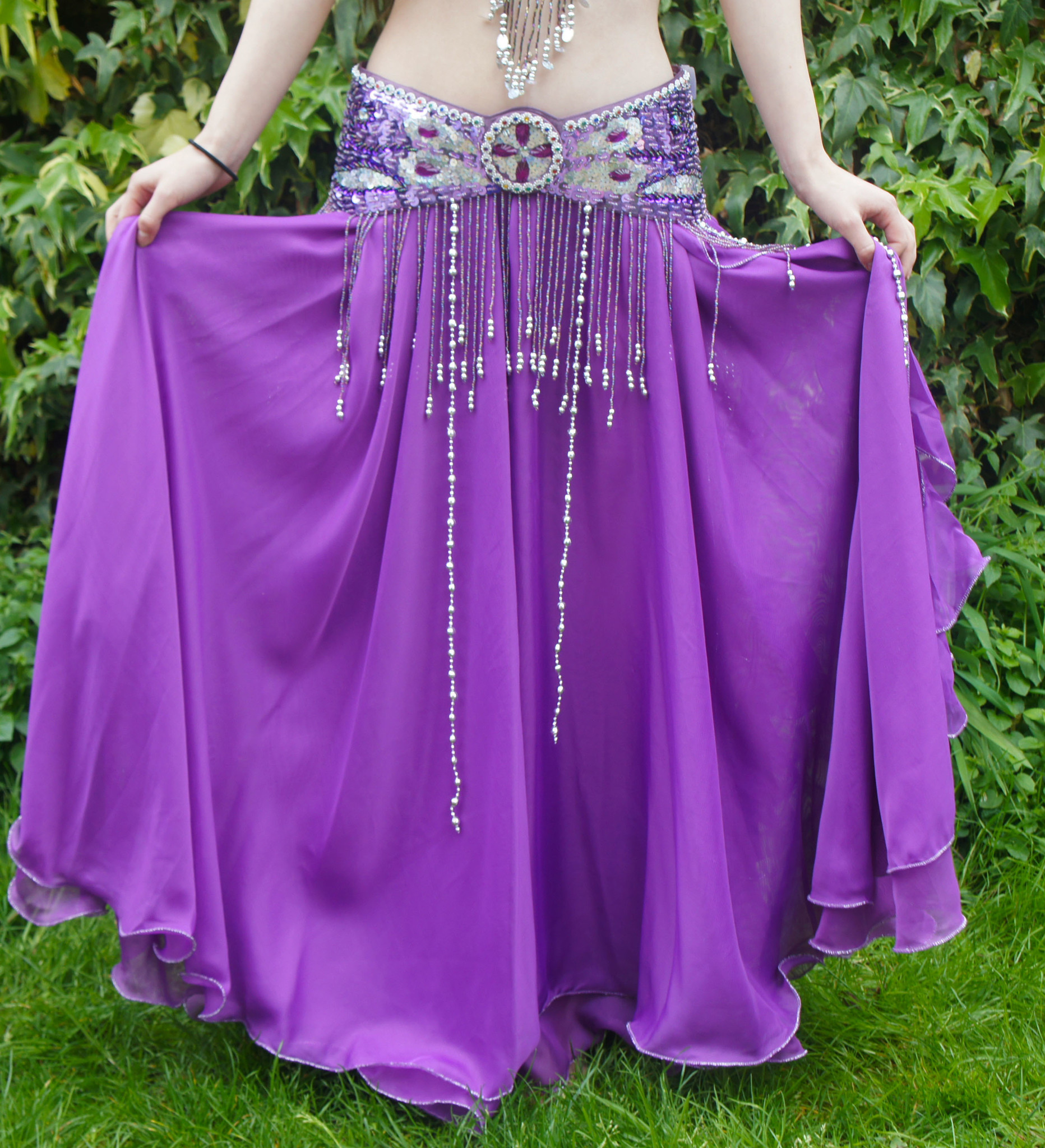 Belly dance skirt purple