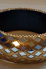 Bollywood bracelet gold with real pieces of mirror