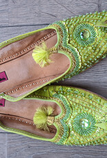 Arabic slippers in orange, green or pink