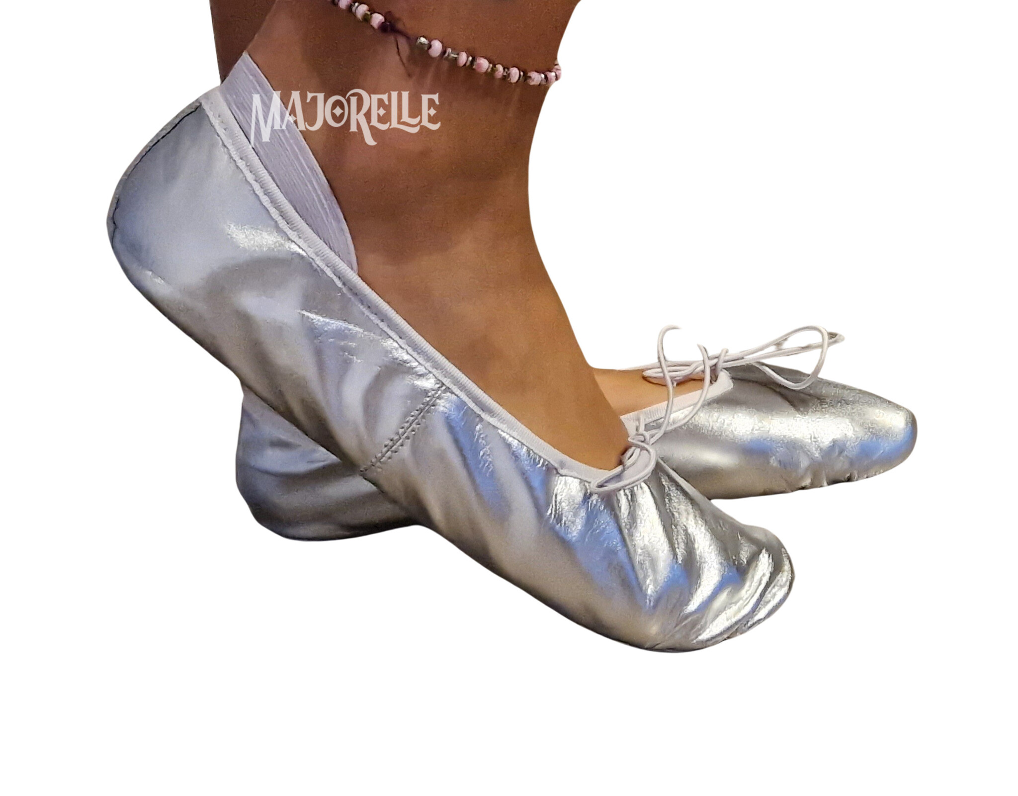Leather bellydance shoe with split sole