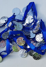 Coin Trim Cornflower Blue/Silver 1 Meter