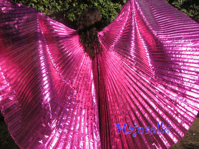 Organza Isis wings in fuchsia