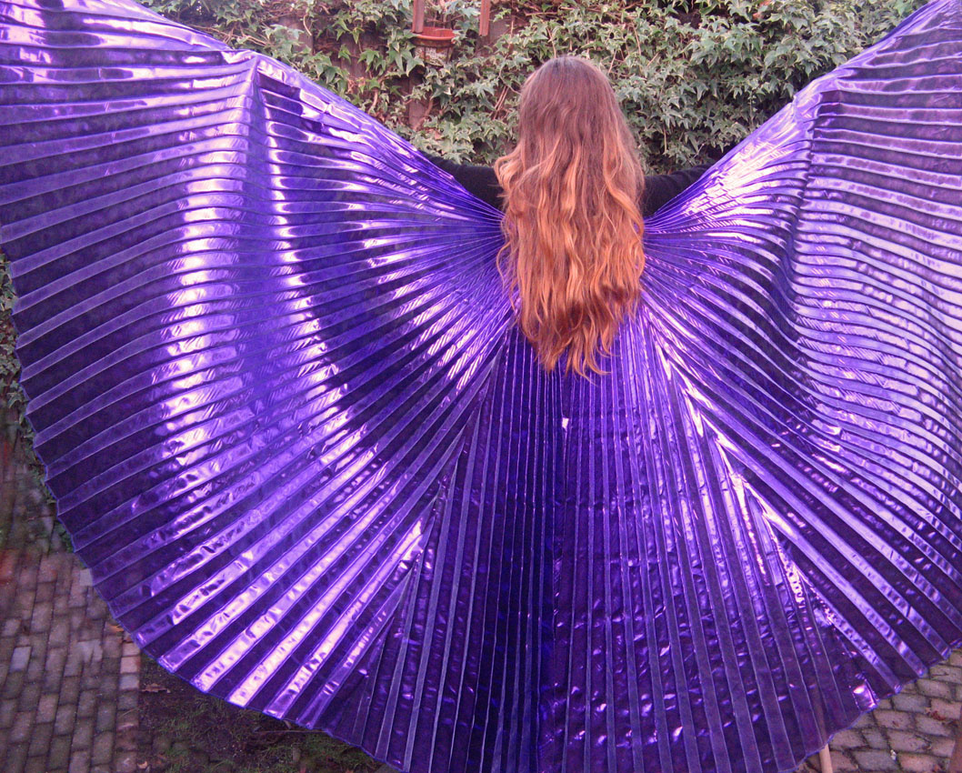 Organza Isis wings in purple