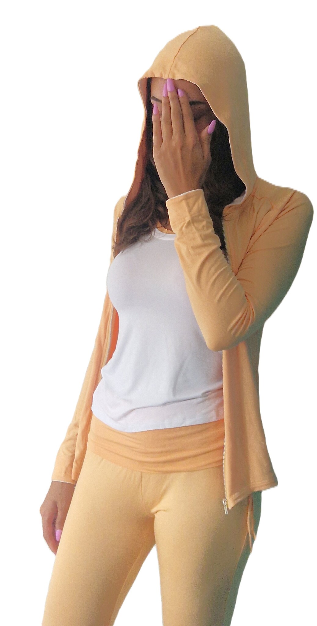 Yoga Hoodie-Jacke Kalyani peach